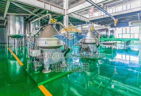 ISO9001 Peralatan Pemurnian Kimia Minyak Makan Dengan Kapasitas Produksi 200-500TPD