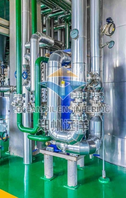10-500 Ton/Hari Peralatan Biodiesel Pendingin Air Dengan Sistem Kontrol PLC